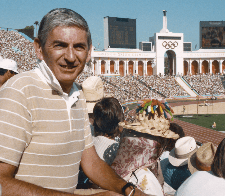 Eli at the Los Angeles Memorial Coliseum, 1980s