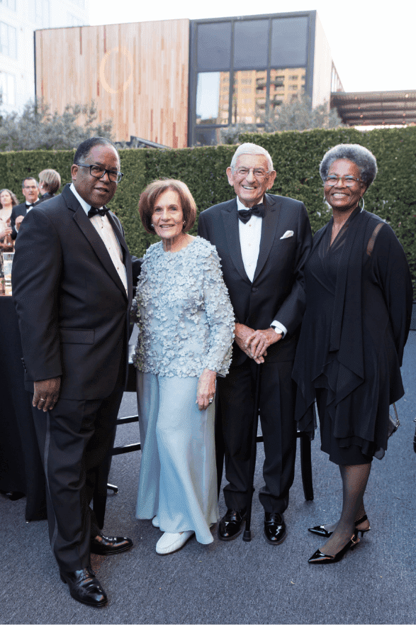 Eli and Edye with L.A. County Supervisor Mark Ridley Thomas and his wife Avis at Eli’s 85th birthday party, 2018. Photography by Maya Myers
